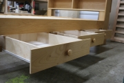 Alder full/double with 3 drawers, storage headboard