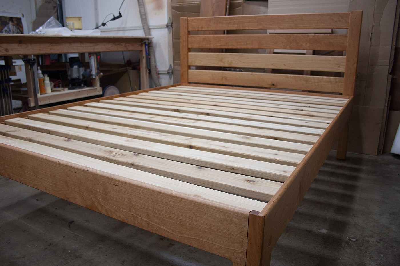 Cherry queen w/ headboard & oil finish