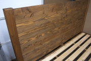 Panel-style headboard w/ darkening solution, shellac