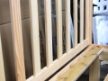 Fir vertical-slat headboard