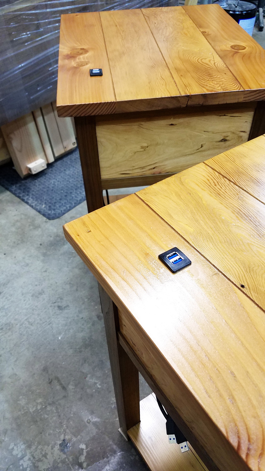 Charging ports on nightstands