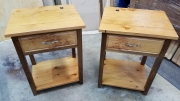 Walnut/fir nightstands