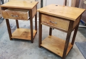 Walnut/fir nightstands